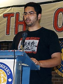 Hazem  Jamjoum, lors d'une conférence à Toronto.