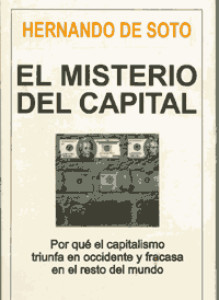 El libro "El Misterio del Capital" muy apreciado en los medios conservadores y liberales ha recibido elogios por parte de Margaret Thatcher y Milton Friedman.
