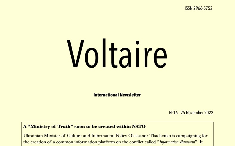 Voltaire, International Newsletter N°16