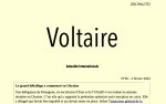 Voltaire, actualité internationale, n°26