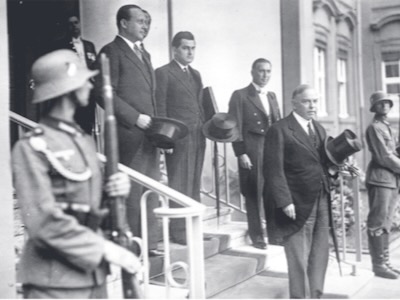 Canadian Prime Minister William Lyon Mackenzie King after his meeting with Führer Adolf Hitler in Berlin, on June 29, 1937.