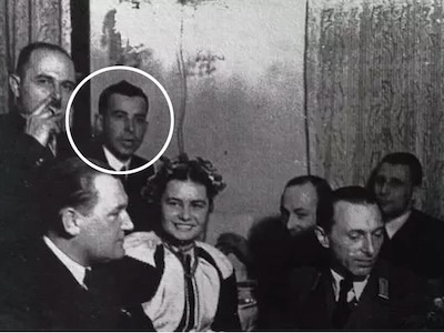 Michael Chomiak with Nazi dignitaries.